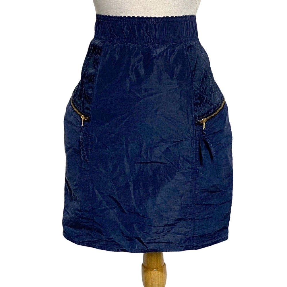 Marc‎ by Marc Jacob women's 4 silk blend skirt with gold zippers designer luxury